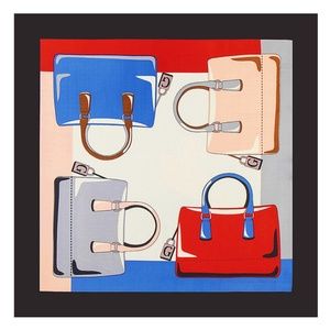 New Silk Twill Scarf, 'Bag Bag'